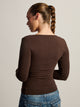 HARLOW HARLOW GIA SCOOPNECK LONG SLEEVE - BROWN - Boathouse