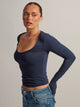 HARLOW HARLOW GIA SCOOPNECK LONG SLEEVE - NAVY - Boathouse