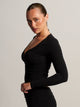 HARLOW HARLOW GIA HENLEY LONG SLEEVE - BLACK - Boathouse