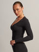 HARLOW HARLOW GIA HENLEY LONG SLEEVE - BLACK - Boathouse