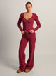 HARLOW HARLOW GIA HENLEY LONG SLEEVE - BURGUNDY - Boathouse