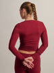 HARLOW HARLOW GIA HENLEY LONG SLEEVE - BURGUNDY - Boathouse