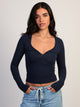 HARLOW HARLOW GIA HENLEY LONG SLEEVE - NAVY - Boathouse