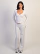 HARLOW HARLOW GIA HENLEY LONG SLEEVE - MELANGE - Boathouse