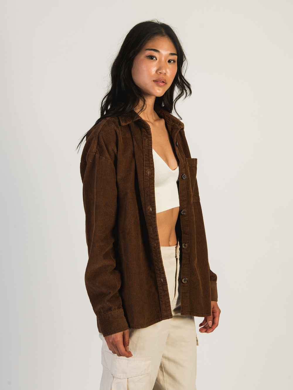 HARLOW HARLOW CHRISSY CORD SHIRT - COGNAC - CLEARANCE - Boathouse