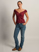 HARLOW HARLOW EMILY TOP - BURGUNDY - Boathouse