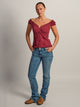 HARLOW HARLOW EMILY TOP - BURGUNDY - Boathouse