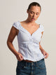 HARLOW HARLOW EMILY TOP - WHITE/BLUE - Boathouse