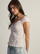 HARLOW HARLOW EMILY TOP - DITSY -WHITE - Boathouse