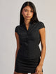 HARLOW MARGO BUTTON UP SHIRT - BLACK/WHITE
