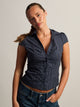 HARLOW HARLOW MARGO BUTTON UP - NAVY - Boathouse