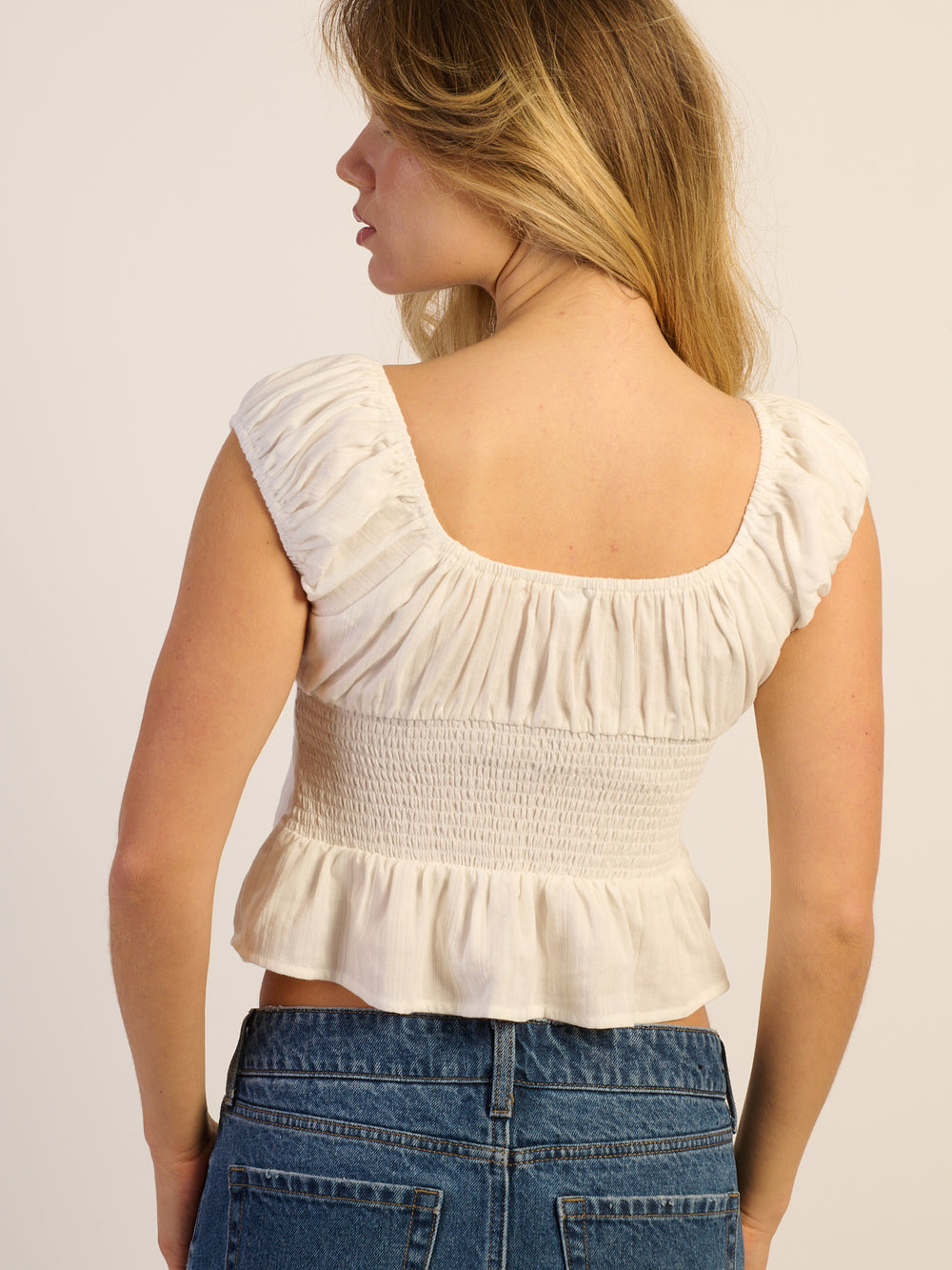 HARLOW EMERY TOP - WHITE