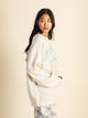 HARLOW HARLOW MICHELLE VARSITY CREW SWEATSHIRT - CREAM - CLEARANCE - Boathouse
