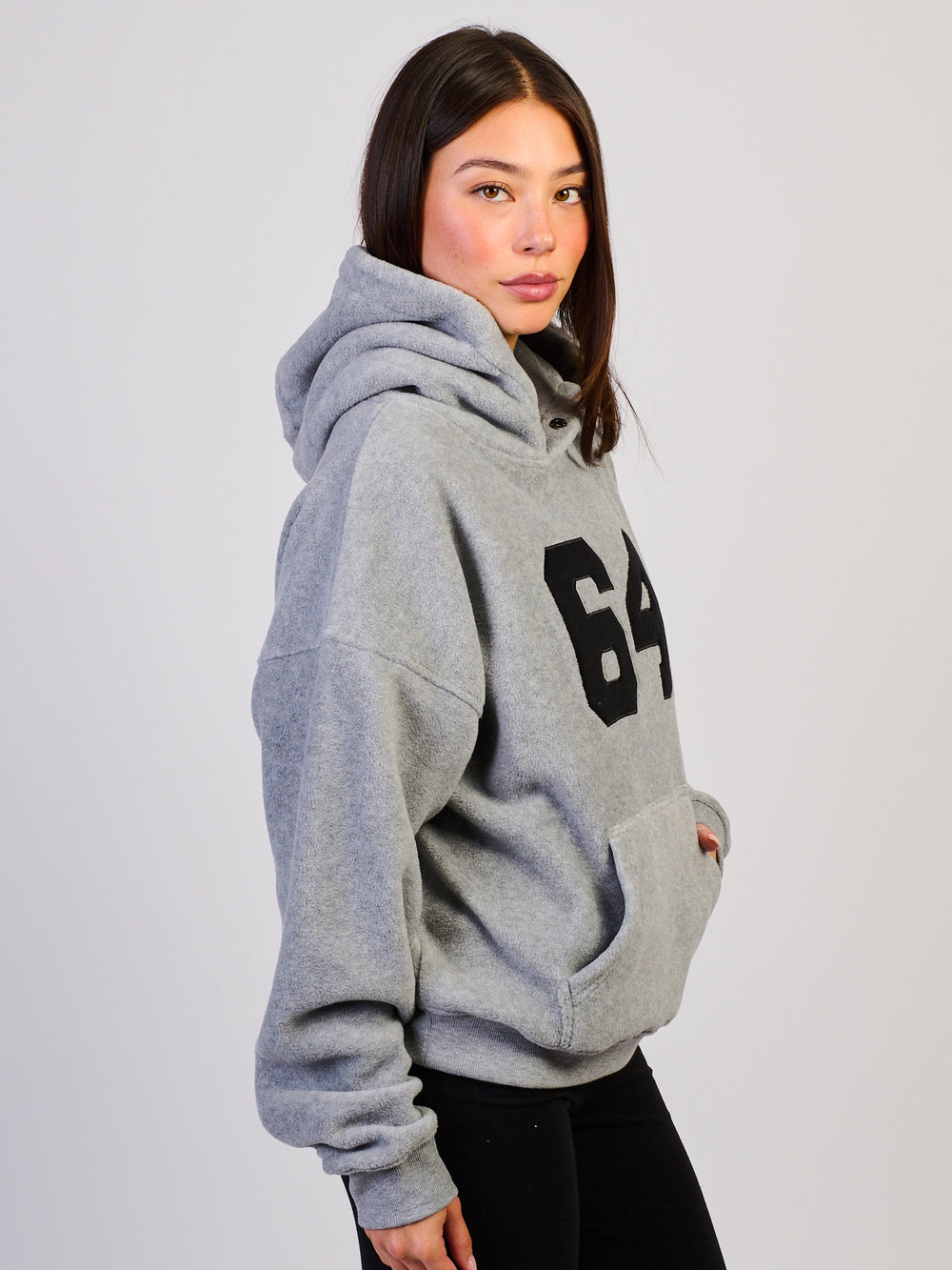 HARLOW HARLOW TATE POLAR HOODIE - HEATHER GREY - Boathouse