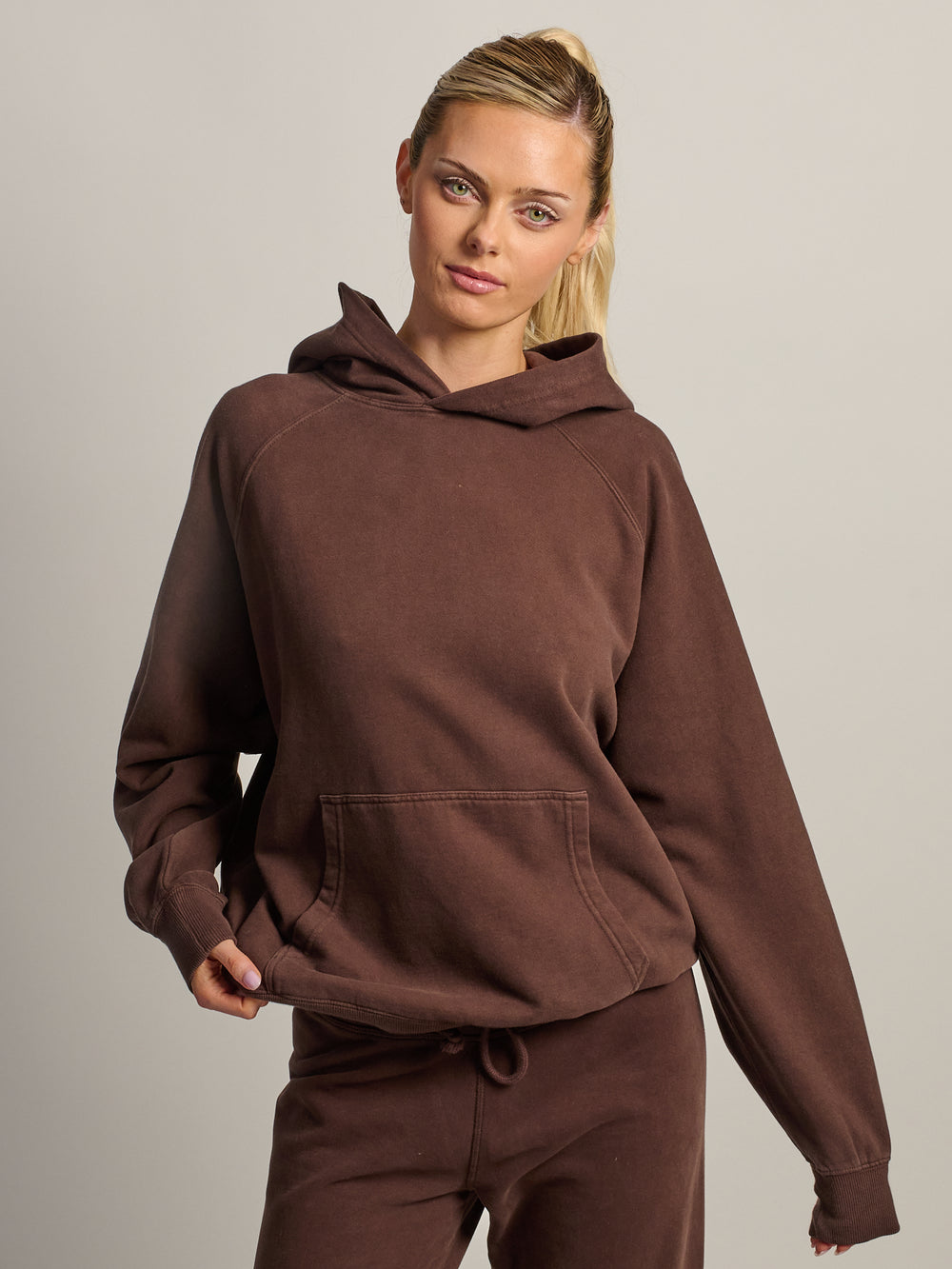 HARLOW CLOUD HOODIE - BROWN