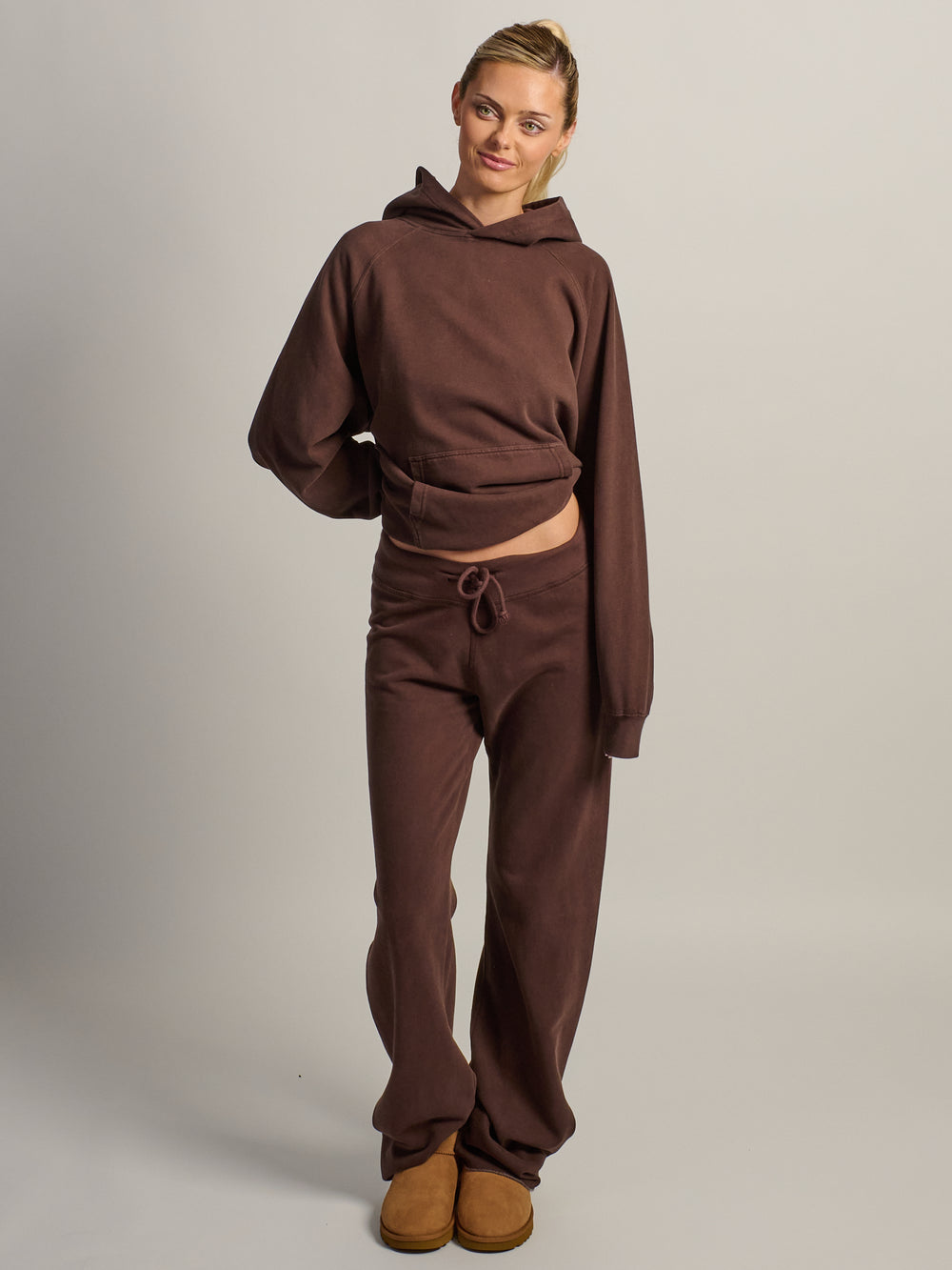 HARLOW CLOUD HOODIE - BROWN