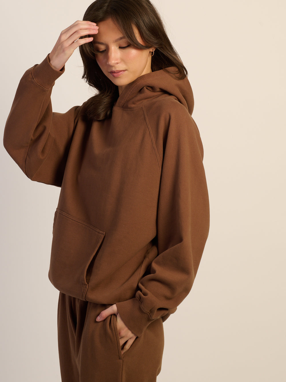 HARLOW CLOUD HOODIE - CHOCOLATE