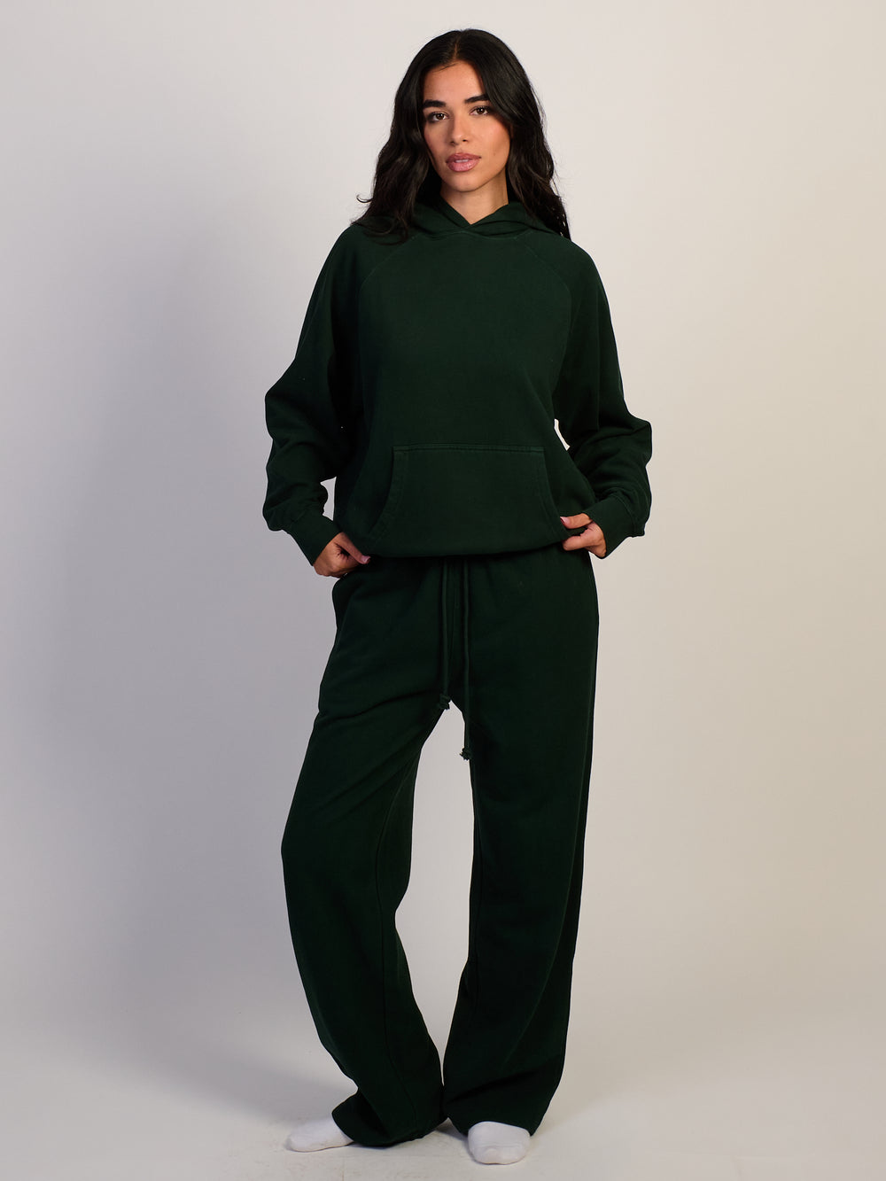 HARLOW HARLOW CLOUD HOODIE - FOREST - Boathouse