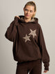 HARLOW CLOUD HOODIE - APPLIQUE - BROWN