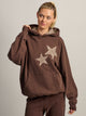 HARLOW HARLOW CLOUD HOODIE - APPLIQUE - BROWN - Boathouse