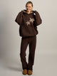 HARLOW CLOUD HOODIE - APPLIQUE - BROWN