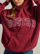 HARLOW HARLOW CLOUD HOODIE - APPLIQUE - BURGUNDY - Boathouse