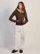 HARLOW HARLOW FIONA FUR ZIP UP - BROWN - Boathouse