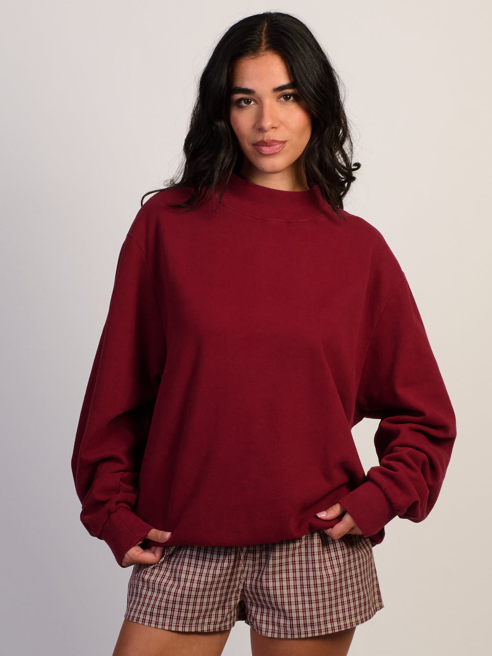 HARLOW HARLOW MILES MOCKNECK - BURGUNDY - Boathouse