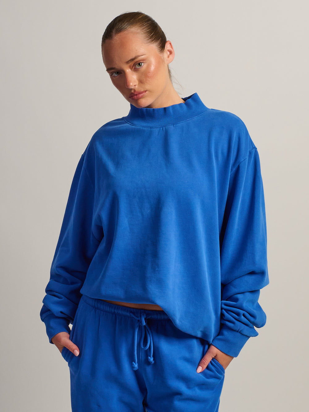 HARLOW MILES MOCKNECK - COBALT