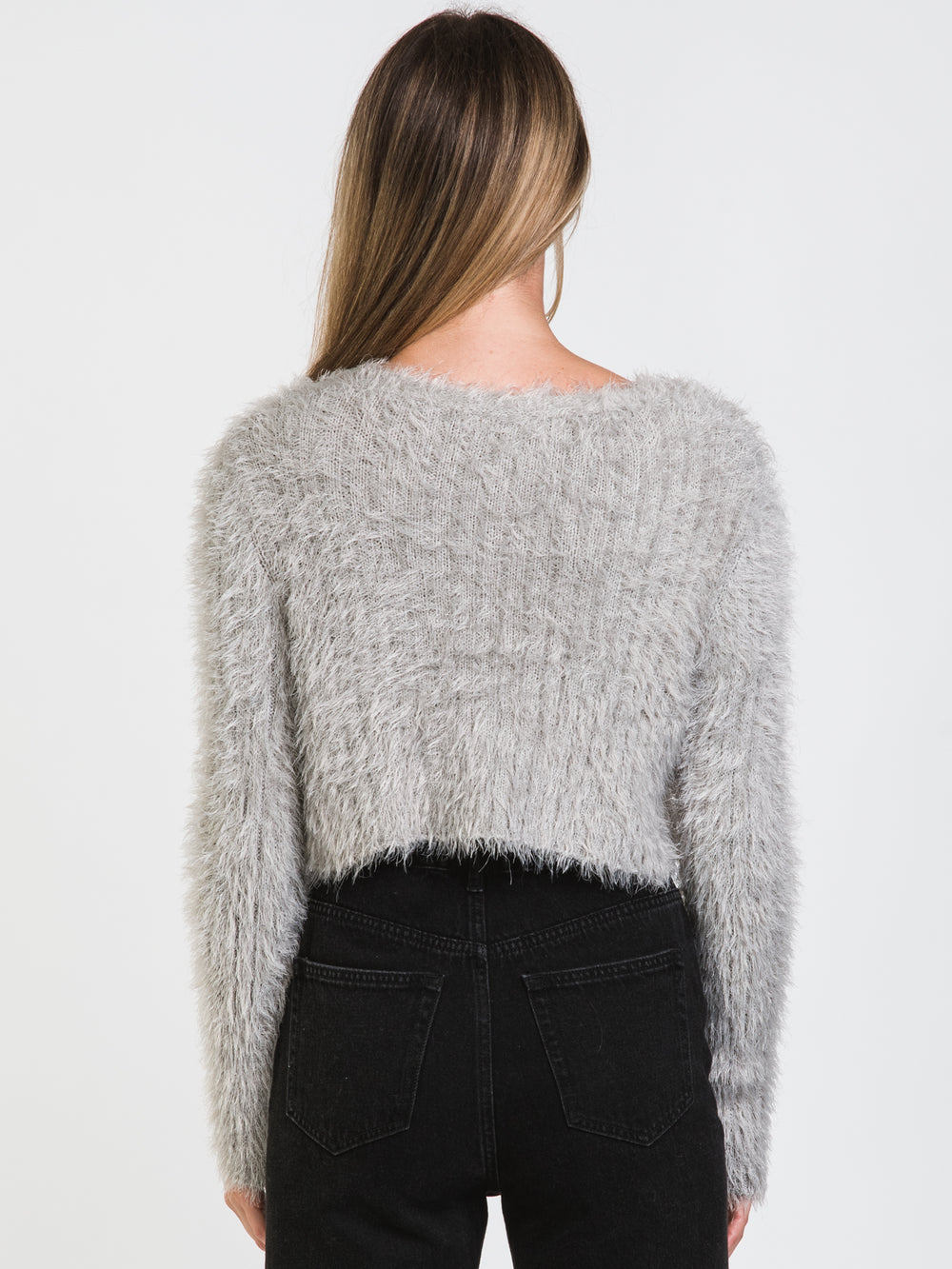 HARLOW FUZZY CROPPED CARDI - CLEARANCE