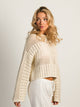 HARLOW HARLOW LAYLA CROCHET LONG SLEEVE - CREAM - Boathouse