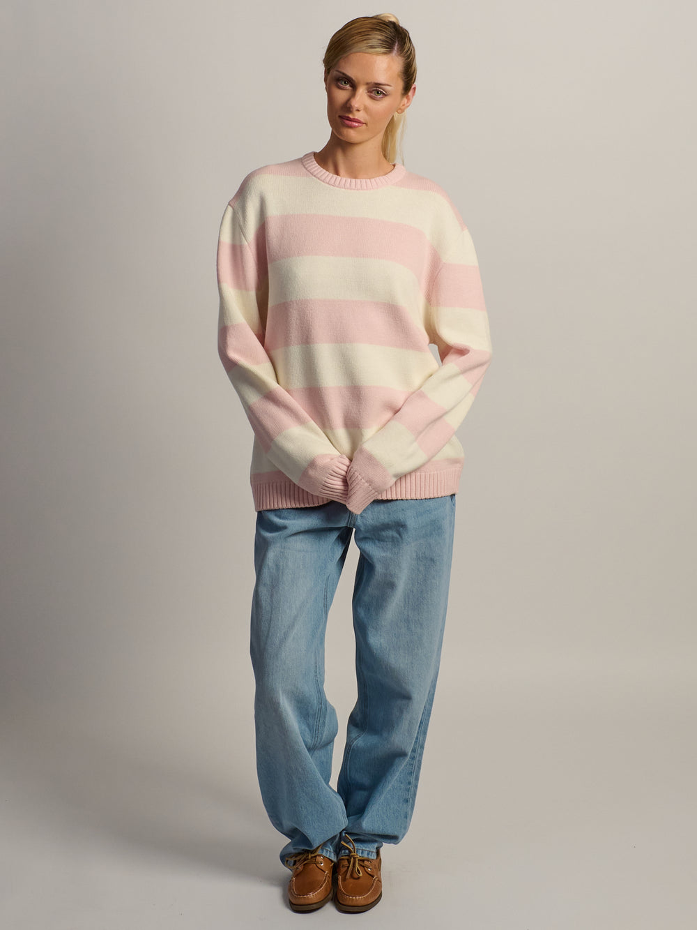 CHANDAIL RAS DU COU EN TRICOT HARLOW - STRIPE