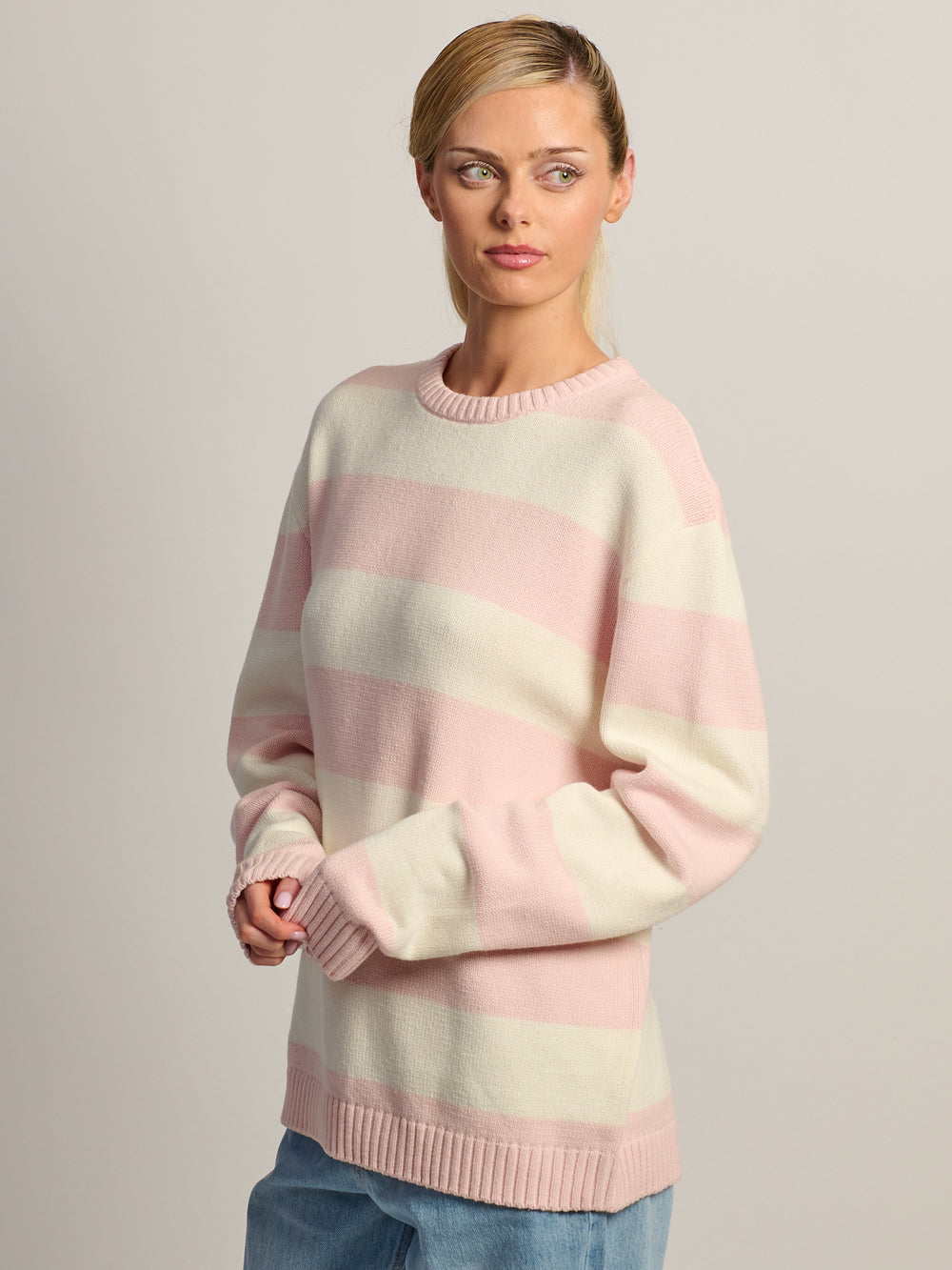 CHANDAIL RAS DU COU EN TRICOT HARLOW - STRIPE