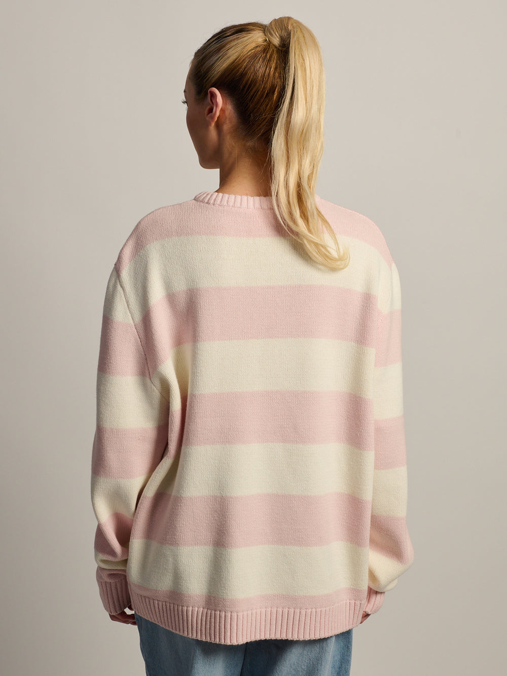 HARLOW KNIT CREWNECK SWEATER - STRIPE