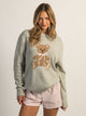 HARLOW HARLOW KNIT TEDDY CREWNECK SWEATER - CLOUD - Boathouse