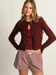 HARLOW HARLOW COLLINS CARDIGAN - BURGUNDY - Boathouse