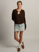 HARLOW COLLINS CARDIGAN - CHOCOLATE