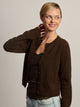 HARLOW COLLINS CARDIGAN - CHOCOLATE