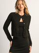 HARLOW COLLINS KNIT CARDIGAN - BLACK