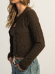 HARLOW HARLOW COLLINS KNIT CARDIGAN - CHOCOLATE - Boathouse