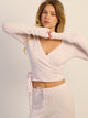 HARLOW HARLOW GIA WRAP SWEATER - ROSE - Boathouse