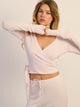 HARLOW HARLOW GIA WRAP SWEATER - ROSE - Boathouse