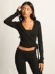HARLOW HARLOW GIA WRAP SWEATER - BLACK - Boathouse