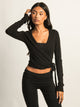 HARLOW HARLOW GIA WRAP SWEATER - BLACK - Boathouse