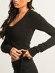 HARLOW HARLOW GIA WRAP SWEATER - BLACK - Boathouse
