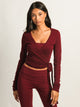 HARLOW HARLOW GIA WRAP SWEATER - BURGUNDY - Boathouse