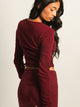 HARLOW HARLOW GIA WRAP SWEATER - BURGUNDY - Boathouse