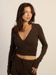 HARLOW HARLOW GIA WRAP SWEATER - CHOCOLATE - Boathouse