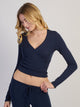 HARLOW HARLOW GIA WRAP SWEATER - NAVY - Boathouse