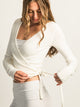 HARLOW HARLOW GIA WRAP SWEATER - OFF WHITE - Boathouse